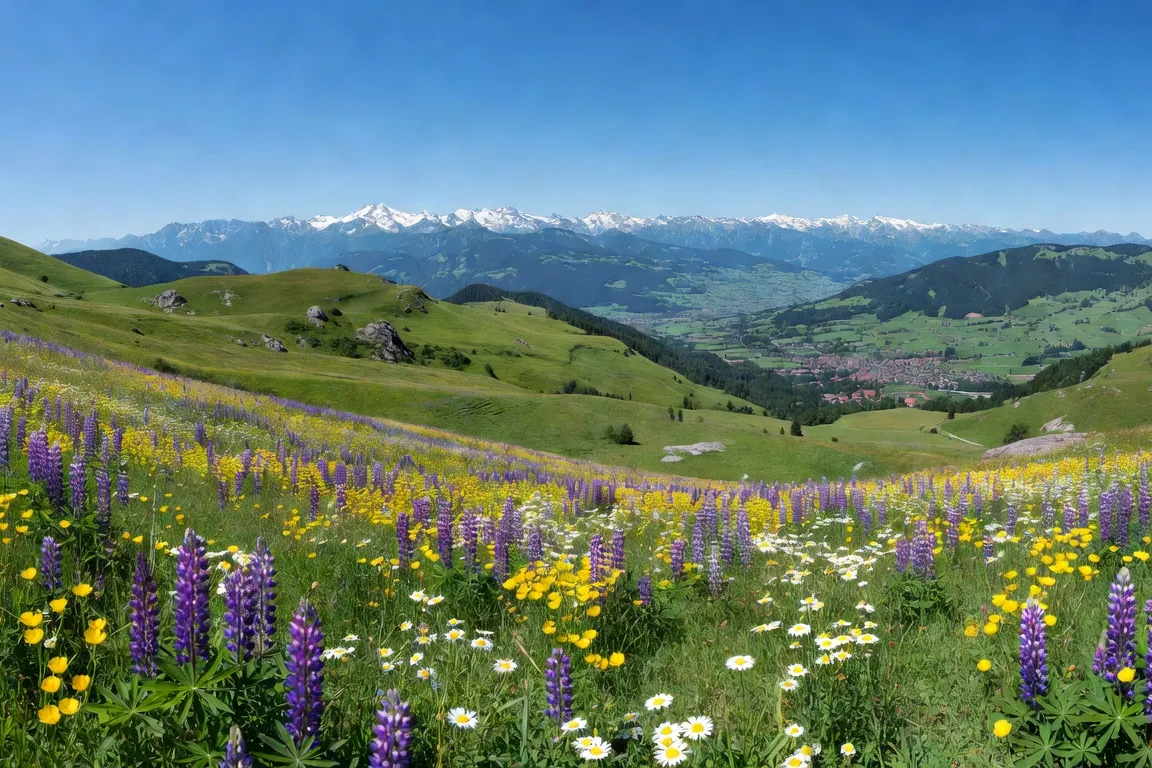 Vue panoramique depuis le Mont d’Or, Métabief, ciel dégagé en été