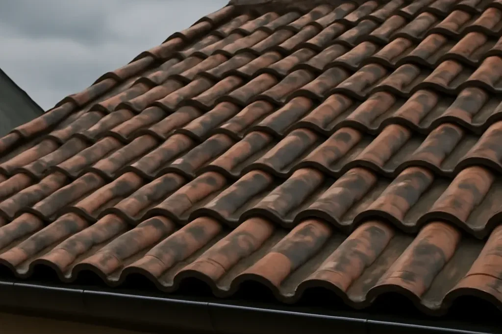 Toiture endommagée après un épisode de grêle en Franche-Comté