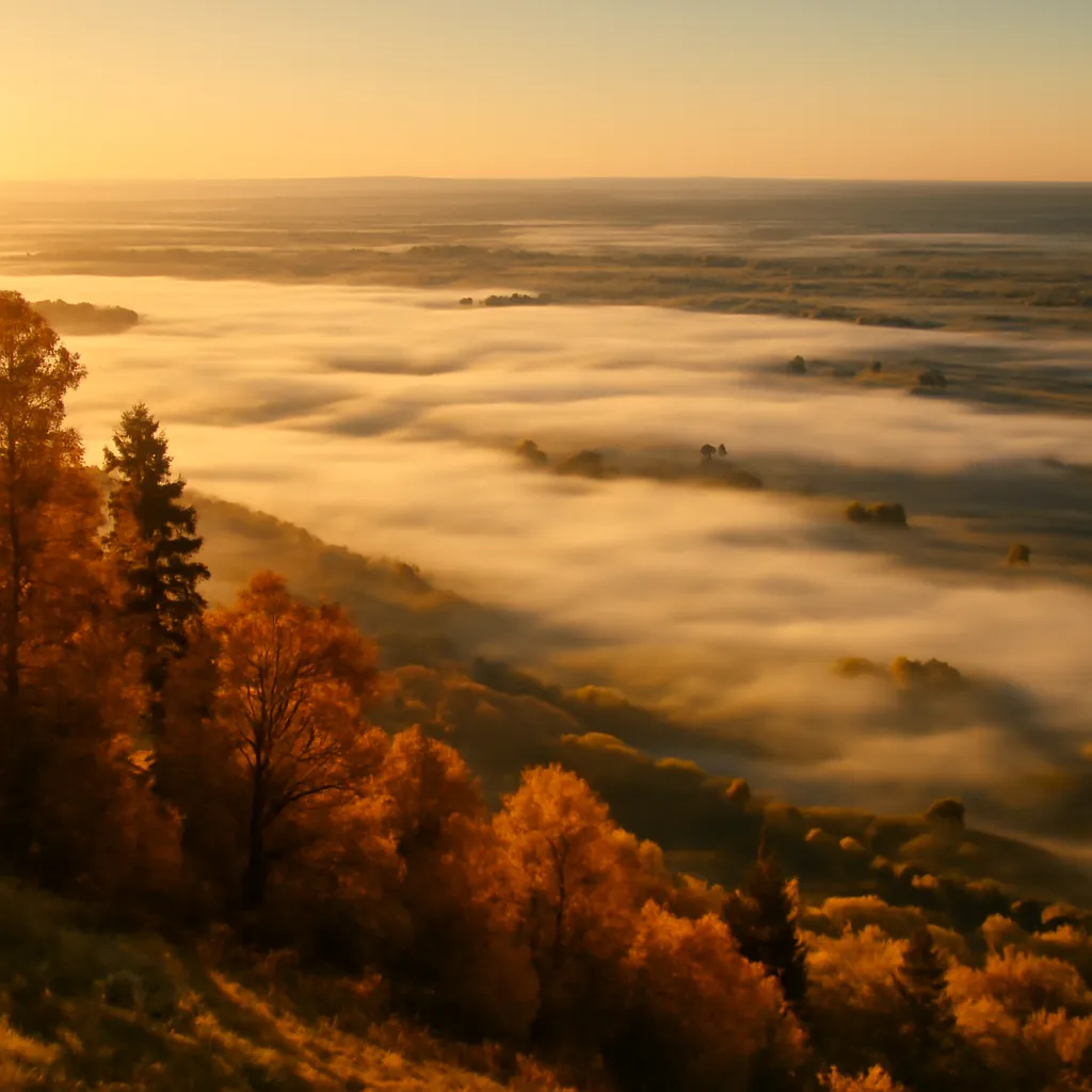 Mer de brouillard sur la plaine doloise vue depuis les hauteurs du Jura