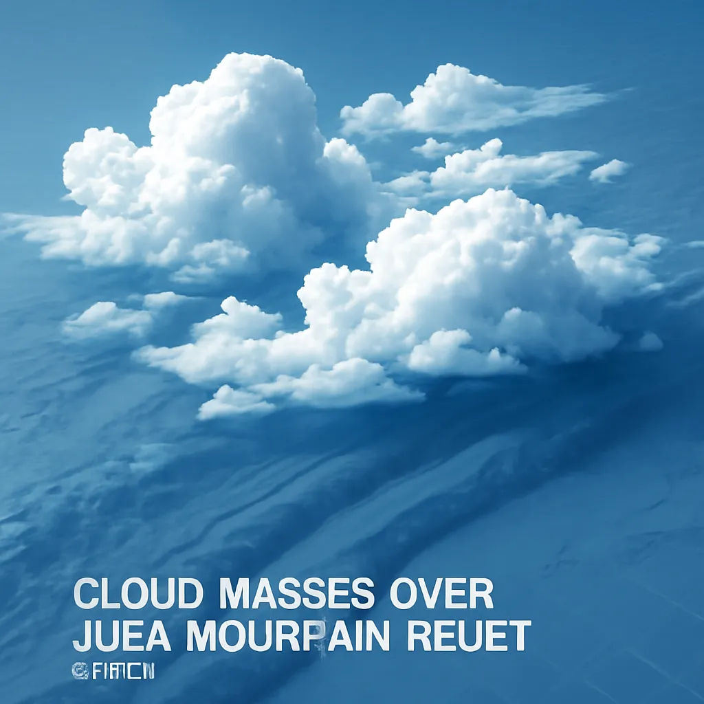Visualisation 3D scientifique de masses nuageuses sur le relief du Jura